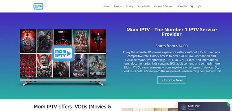 Mom-IPTV-Website