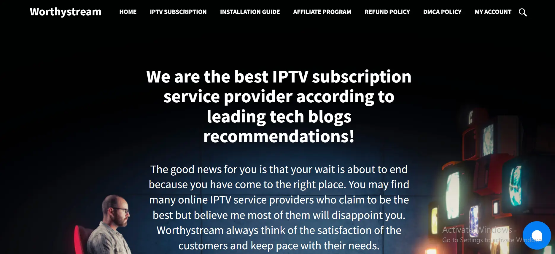 worthystream-iptv-website