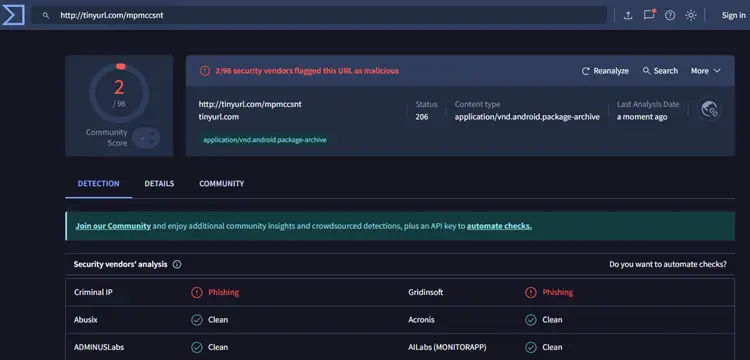 Tenet-Streams-VirusTotal-Scan