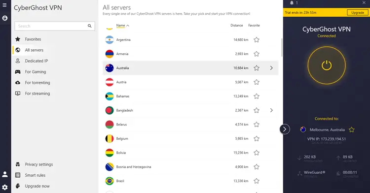 CyberGhostVPN-User Interface-3