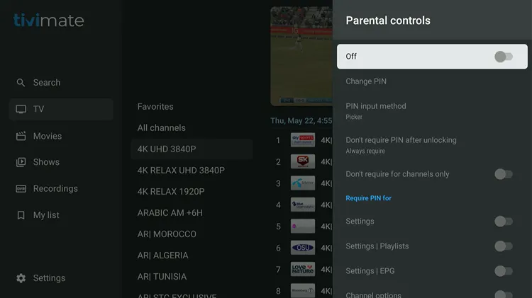 TiviMate-features-Parental-Control