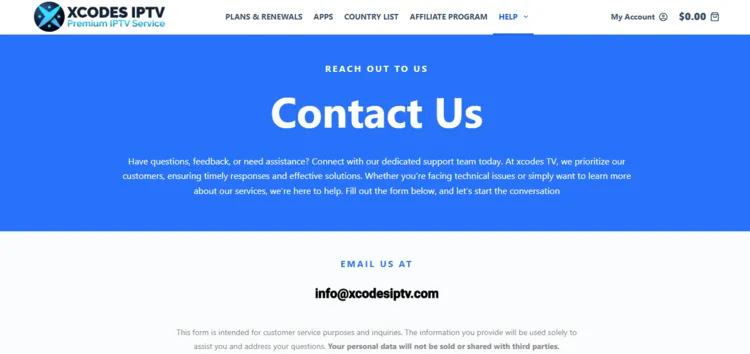 XCodes-IPTV-Contact-us