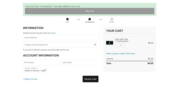 XCodes-IPTV- continue-to-payment