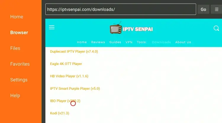 IBO-Player-Downloaders-Page