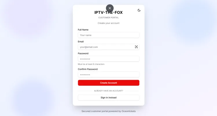 IPTV-The-Fox-Create-Account