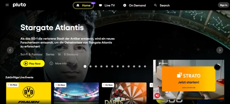 Pluto-tv-home-screen