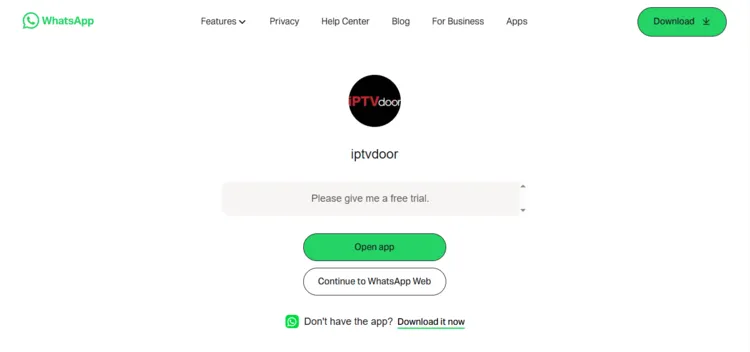 IPTV-Door-Continue-to-whatsapp-web