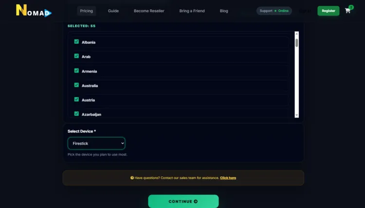 Nomad-IPTV-channel-bouquet