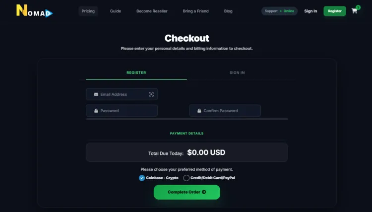 Nomad-IPTV-checkout