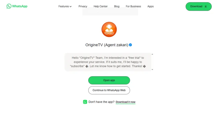 Origine-TV-continue-to-whatsapp-web