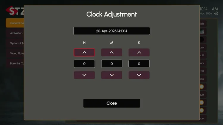 STZ-Player-clock-adjustment
