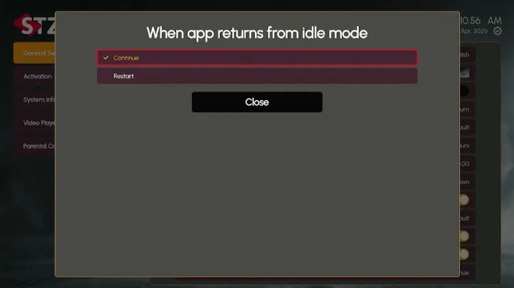 STZ-Player-when-app-returns-from-idle-mode