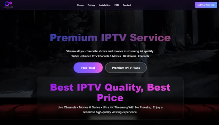 Limitless-IPTV-official-website