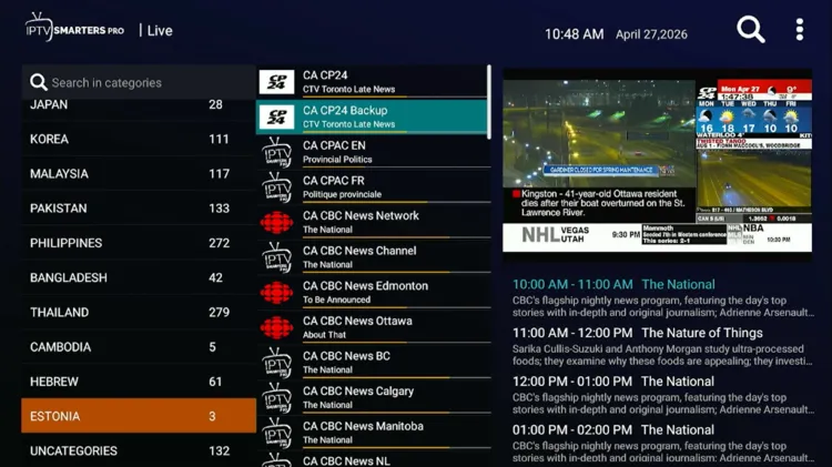 Warp-IPTV-live-TV