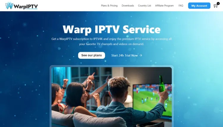 Warp-IPTV-official-website