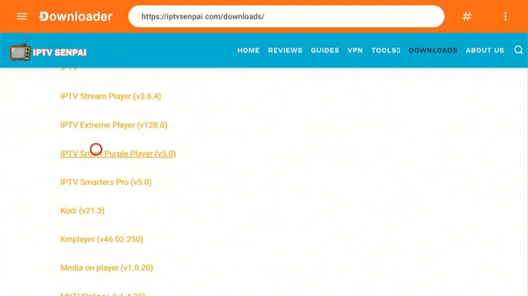 Step-3-scroll-and-select-iptv-smart-purple-player