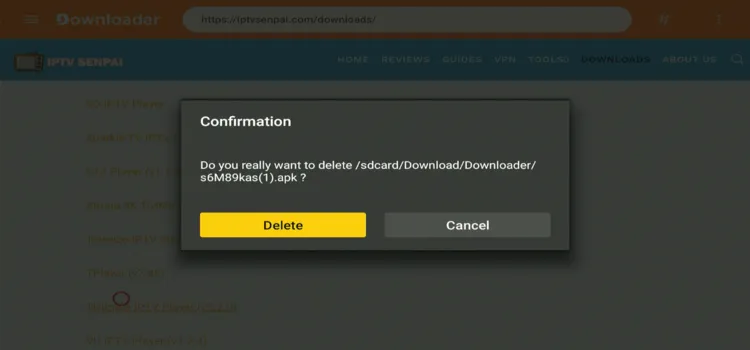 delete tivmate delete
