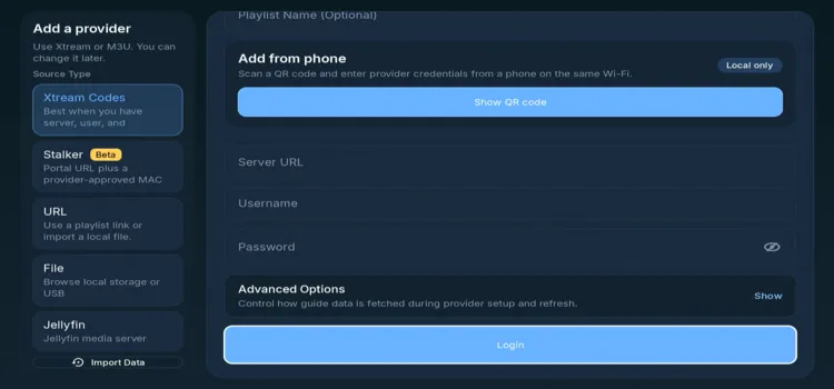 select-login